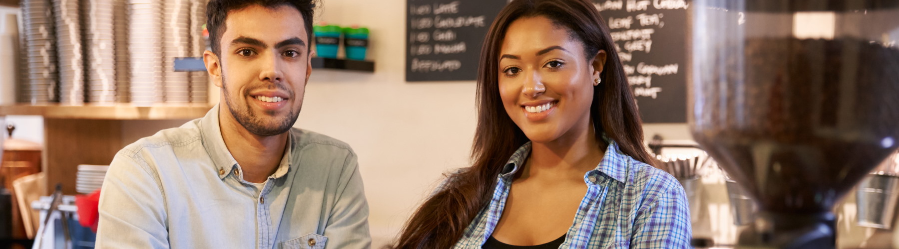 Couple Running Coffee Shop Together
